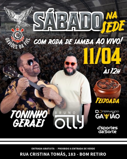 VENHA PASSAR O SÁBADO NA SEDE