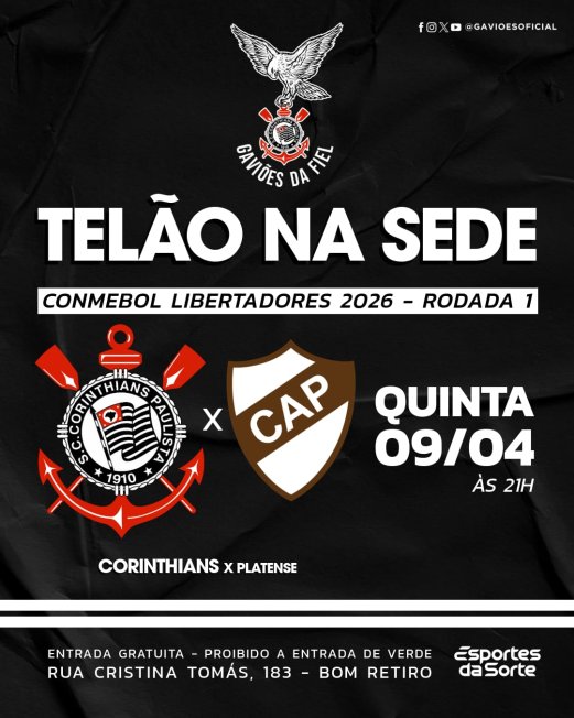 TELÃO NA SEDE - LIBERTADORES